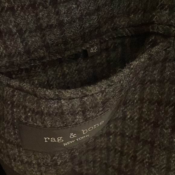 Rag & Bone Rory men’s coat size 42 plaid wool notch lapel coat - preowned US L - Picture 4 of 5